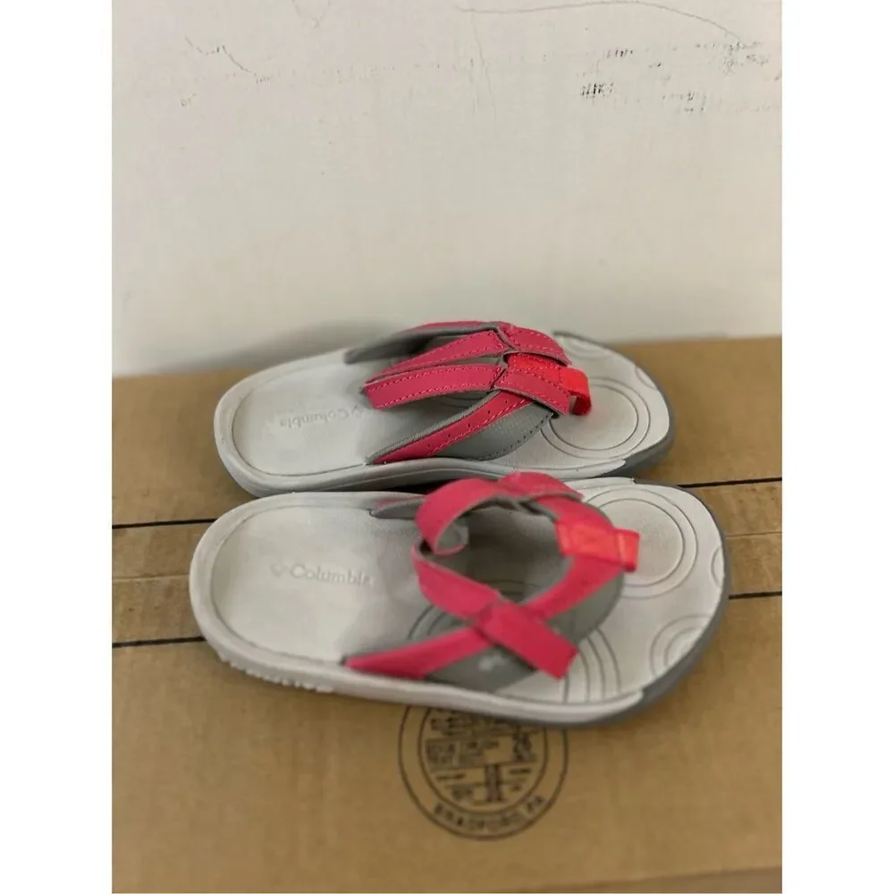 Columbia flip‎ flops girls 9 pink straps omnitech